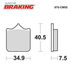 SİNTERLİ ÖN FREN BALATASI / APRILIA / TUONO R (4 LÜ KALİPER) / 1000cc / ÖN İKİ TAKIM KULLANIR / 2002-2003-2004-2005-2006-2007-2008-2009-2010