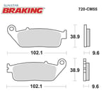 SİNTERLİ ÖN FREN BALATASI / HONDA / INTEGRA / 750cc / ÖN  / 2014-2015-2016-2017-2018-2019-2020