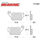 YARI METALİK ARKA FREN BALATASI / APRILIA / SL SHIVER / 750cc / ARKA  / 2007-2008-2009-2010-2011-2012-2013-2014-2015-2016