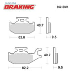 YARI METALİK ARKA FREN BALATASI / SUZUKI / UH 200 BURGMAN / 200cc / ARKA  / 2007-2008-2009-2010-2011-2012-2013-2014-2015-2016-2017-2018-2019-2020