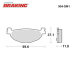 YARI METALİK ARKA FREN BALATASI / YAMAHA / T-MAX / 500cc / ARKA  / 2004-2005-2006-2007-2008-2009-2010-2011