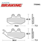YARI METALİK FREN BALATASI / GILERA / RUNNER VXR 4T (GRİMECA) / 200cc / ÖN SOL  / 2002-2003-2004-2005