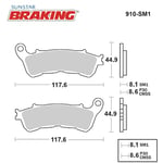 YARI METALİK FREN BALATASI / HONDA / CBF 600 / 600cc / ÖN & ARKA  / 2008-2009-2010-2011-2012
