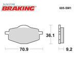 YARI METALİK FREN BALATASI / RKS / VRS / 150cc / ARKA / 2023-2024-2025