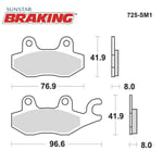 YARI METALİK FREN BALATASI / TVS / APACHE RTR 200 / 200cc / ÖN / 2019-2020-2021-2022-2023-2024-2025