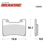 YARI METALİK FREN BALATASI / YAMAHA / V MAX / 1200cc / ÖN İKİ TAKIM KULLANIR / 1993-1994-1995-1996-1997-1998-1999-2000-2001-2002-2003-2004-2005-2006