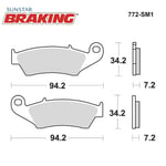 YARI METALİK ÖN FREN BALATASI / HONDA / CRF 450 R / 450cc / ÖN / 2004-2005-2006-2007-2008-2009-2010-2011-2012-2013-2014-2015-2016-2017-2018-2019-2020-2021-2022-2023