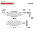YARI METALİK ÖN FREN BALATASI / KAWASAKI / ER5 / 500cc / ÖN  / 1997-1998-1999-2000-2001-2002-2003-2004-2005-2006