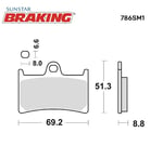 YARI METALİK ÖN FREN BALATASI / YAMAHA / TDM / 900cc / ÖN İKİ TAKIM KULLANIR / 2002-2003-2004-2005-2006-2007-2008-2009-2010-2011-2012-2013-2014
