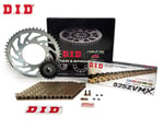 ZİNCİR DİŞLİ SETİ - BMW F 800 GS (800 CC) - (2024) / DID ZİNCİRLİ SET / ZİNCİR : DID-525ZVM-X (GOLD)-122 / DİŞLİ : (17T -44T) / BMW / F 800 GS / 800cc