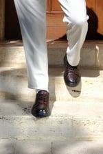 Karaden 1943 Erkek Hakiki Deri Kahverengi Sneaker & Spor