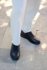 Karaden 1943 Erkek Hakiki Deri Siyah Casual Ayakkabı