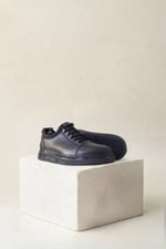 Karaden 1943 Erkek Hakiki Deri Siyah Sneaker & Spor Ayakkabı