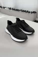 Karaden 1943 Erkek Hakiki Deri Siyah Sneaker & Spor Ayakkabı
