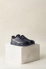 Karaden 1943 Erkek Hakiki Deri Siyah Sneaker & Spor Ayakkabı