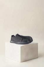 Karaden 1943 Erkek Hakiki Nubuk Deri Siyah Sneaker & Spor Ayakkabı