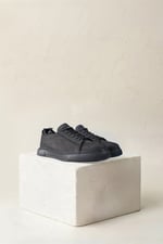 Karaden 1943 Erkek Hakiki Nubuk Deri Siyah Sneaker & Spor Ayakkabı