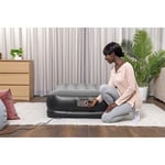 KZL-BW67723 EV YATAK FLOK GRI 191X97CM+POMPALI 2