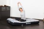 KZLD-BW67834 EV YATAK FLOK BEYAZ+POMPALI 188X99CM 3