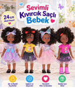 SEH-SH59826SEH-SH59826 24 CM KIVIRCIK SACLI KOYU TENLI BEBEK 72