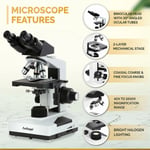 AmScope B490B Bileşik Binoküler Mikroskop