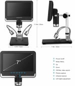 Andonstar AD206 Siyah 7 Inc LCD 1080P Devre Kartı Dijital Mikroskop