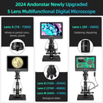 Andonstar AD269S 20X-5000X HDMI Dijital Mikroskop 10.1 Inc LCD Ekran