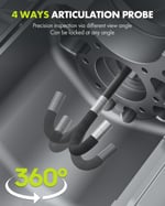 Anykit 360 Derece Eklemli Motorlu Boroskop 6.6mm - 1.5m Kablo