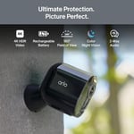 Arlo Ultra 3 Güvenlik Kamerası 4K HDR - Siyah - 2 Kamera Set