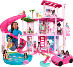 Barbie Dreamhouse, Havuz Partisi Bebek Evi, 75'ten Fazla Parça ve 3 Katlı Kaydırak