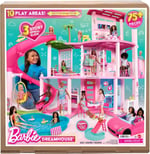 Barbie Dreamhouse, Havuz Partisi Bebek Evi, 75'ten Fazla Parça ve 3 Katlı Kaydırak