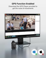 Boblov B4K5 256GB 4K Vücut Kamerası, 3400mAh IP68 Su Geçirmez GPS