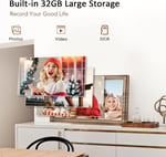 Canupdog Dijital Fotoğraf Çerçevesi 16 Inc Büyük - 32GB Depolama