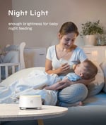 Dreamegg D1 Ses Makinesi - Bebekler için Gece Işıklı - Beyaz