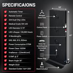 EXESAS Kırmızı Işık Terapisi Cihazı, Tüm Vücut İçin, 630nm, 660nm, 810nm ve 850nm (324 LED)