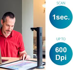 IRIScan Desk 7 Business 24MP 4K Kitap ve Belge Tarayıcı Siyah, OCR, AI Destekli