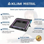 KLIM Mistral Güçlü Turbo Laptop Fanları (4500 RPM) (Sadece Kutusu Hasarlı)
