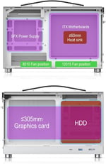 KXRORS S300 - Oyun Kasası - Ön Giriş/Çıkış USB 3.0 Tip-C Portu