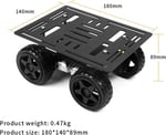LewanSoul 4WD Akıllı Şasi Araba Kiti, Alüminyum Alaşımlı Şasi, TT Motor