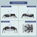 LewanSoul Arduino Programlama için 18DOF Altı Ayaklı Robot, Örümcek Yürüyüşü, Sürünme