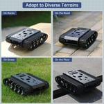 LewanSoul Kodlayıcılı DC Motorlu, Tamamen Metal Robotik Hareketli Platformlu Tank Vagon Şasisi