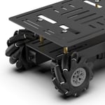 LewanSoul Mecanum Robot Şasi Araba Kiti, 360° Çok Yönlü Tekerlek, Alüminyum Alaşımlı Gövde