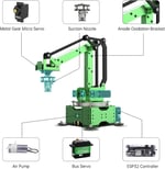 LewanSoul Robotik Kol Kiti, MaxArm Arduino Python Programlama ESP32 Açık Kaynak Akıllı Robot Kolu