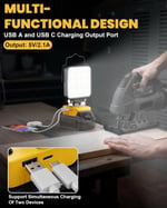 LIVOWALNY Kablosuz LED Çalışma Lambası, Dewalt 20V Batarya ile Uyumlu, 112W