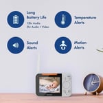 Panasonic Bebek Monitörü Kameralı ve Sesli - KX-HN4001W Siyah/Beyaz