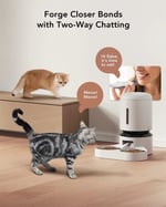 PETLIBRO 2 Kedi için Kameralı Oto Besleyici, 1080P HD Gece Görüşlü - Beyaz