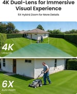 REOLINK TrackMix PoE Çift Lensli PTZ Güvenlik Kamerası 6X Hibrit Zoom 4K - Beyaz