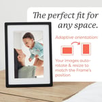 Skylight 15 Inc Dijital Resim Çerçevesi - Dokunmatik - Telefon Kontrollü, Siyah