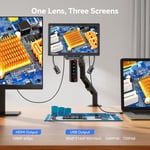 TOMLOV TM3K-AF Flex 3K Esnek Kollu HDMI Lehimleme Mikroskobu, Otomatik Odaklı