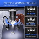 TOMLOV TriL110 3 Lensli 2K HDMI Dijital Mikroskop, IPS Ekranlı 10.1 Inc